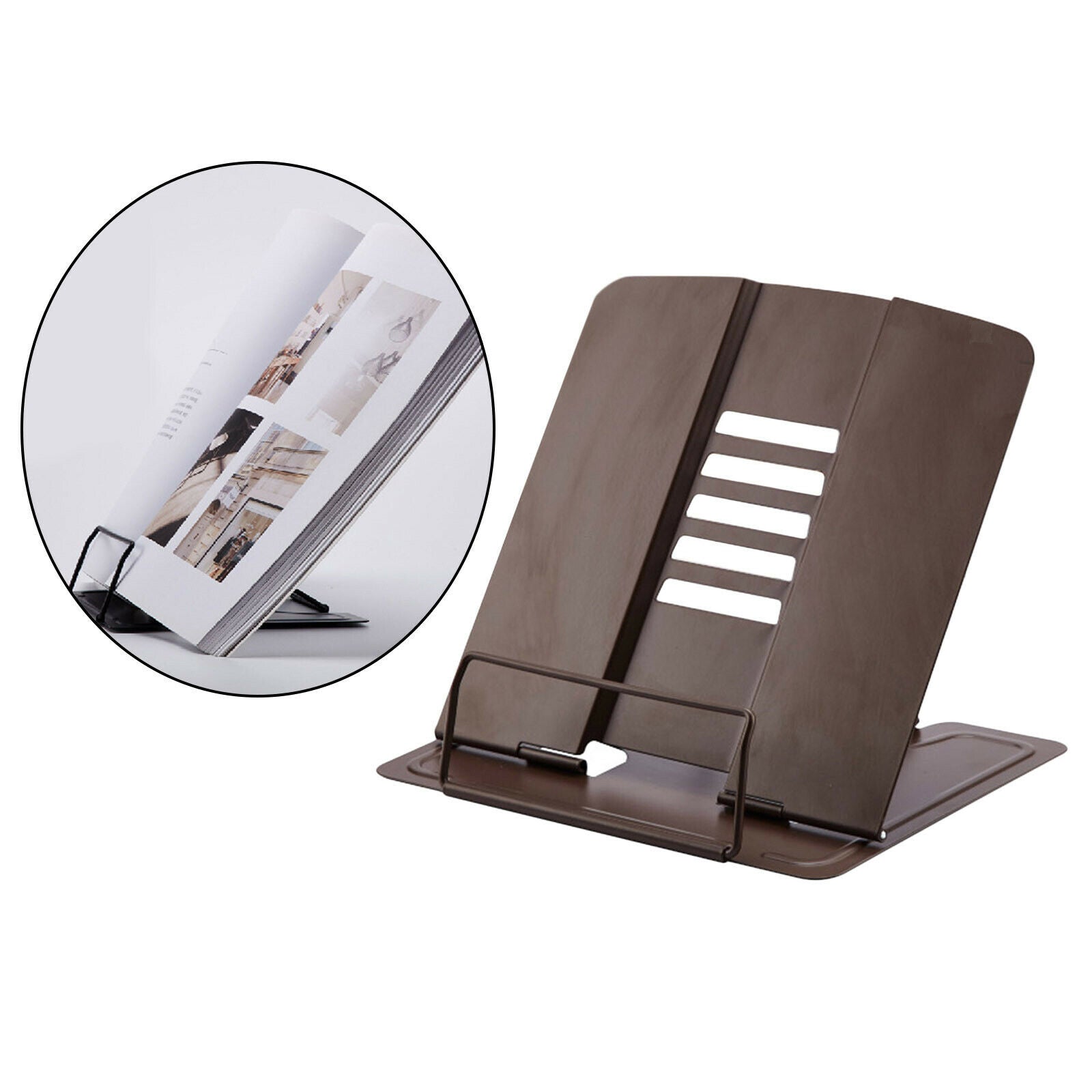 Portable Book Stand Cookbook Holder Rest Tablet Rack Shelf for Home Office