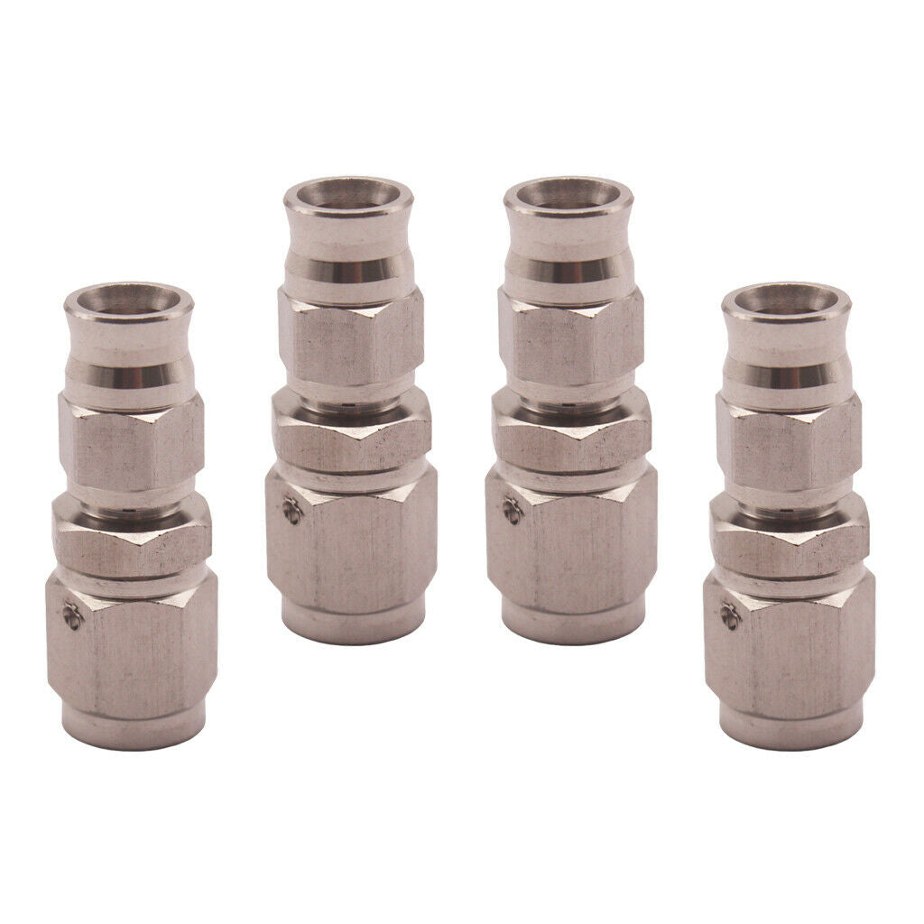 4x AN -3 (3AN JIC- 3) Hose to M10x1.0 Male Straight Stainless Steel Hose Fitting