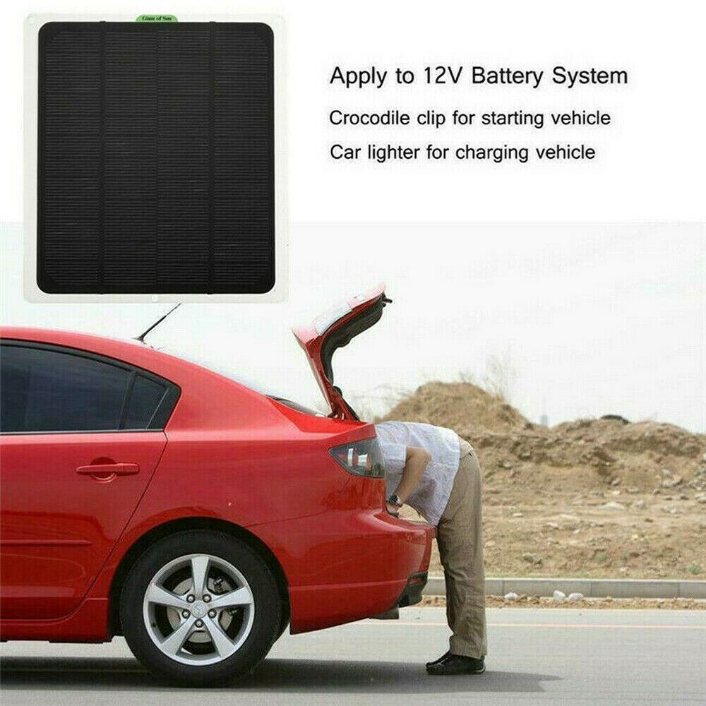 20W 12V Car Boat Yacht Solar Panel Trickle Battery Charger Power Supply
