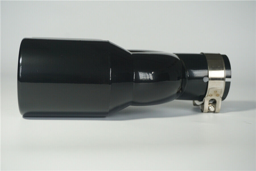 2.5" Inlet 3.5" Car SUV Exhaust Pipe Tail Dual Muffler Tip Gloss Black 1PCS UK