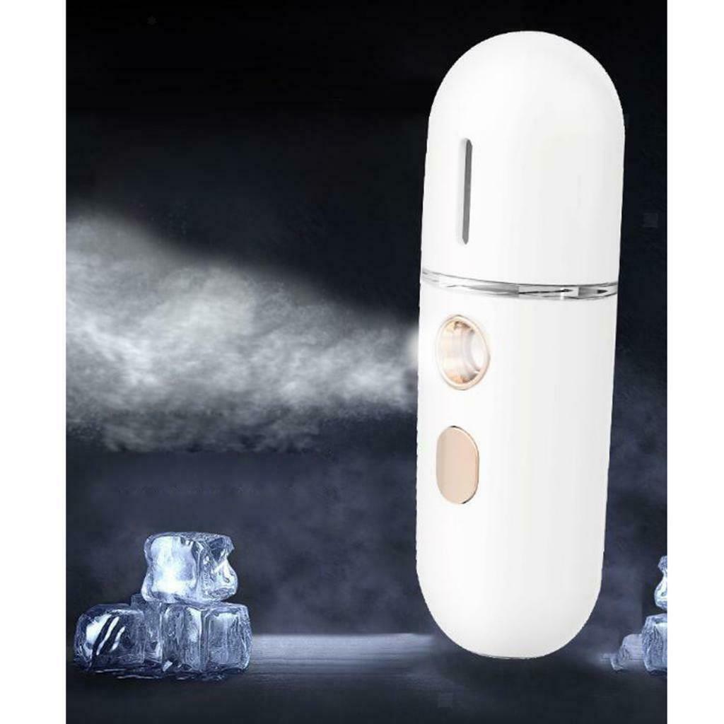 Portable Rechargeable USB 12ml Facial Nano Mist Sprayer Steamer Moisturizing
