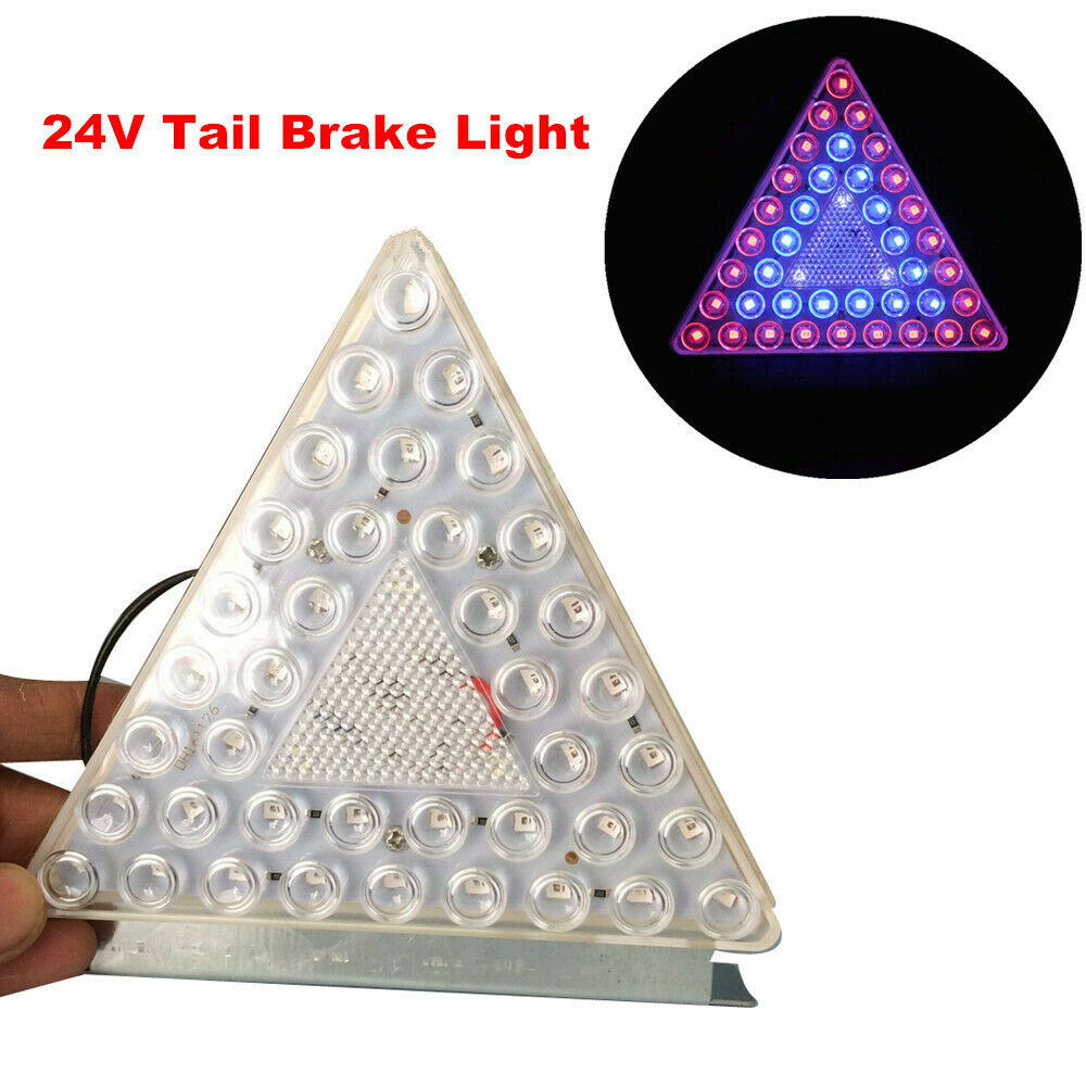 24V Car Flash LED Triangle Tail Lamp Brake Light for Trailer Trucks Stoplight