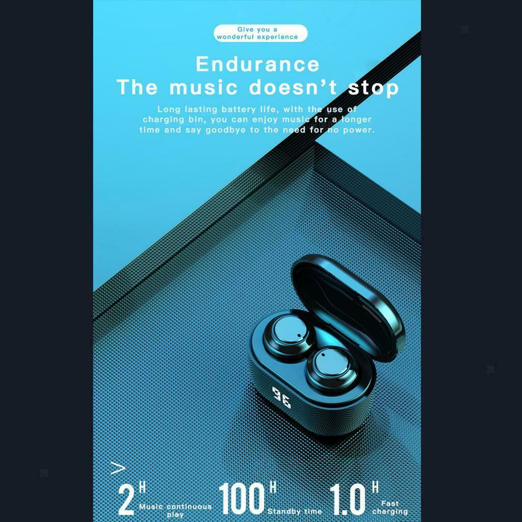 A6 Hifi Bluetooth 5.0 Earphones Earbuds LCD Display Power With Charging Box
