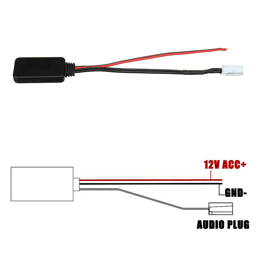 12V Car Bluetooth Adapter Aux Cable for Suzuki SX4 Grand Vitara 2007-2010
