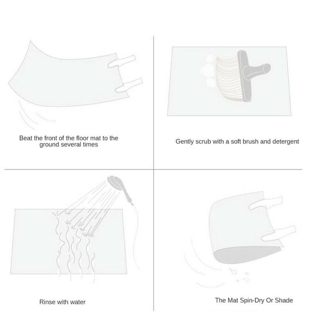 Bathroom Rugs Bath Mats Non-Slip U-Shaped Toilet Mat Absorbent Bath Rugs 20"x20