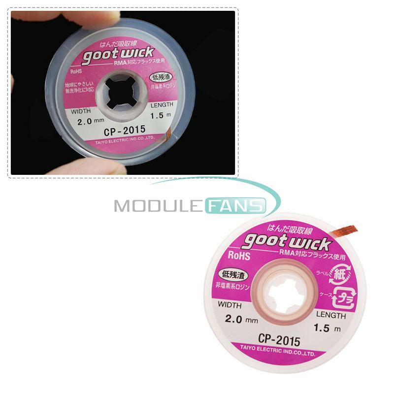 5 Feet 1.5m 2mm Desoldering Braid Solder Wick Remover Desolder Wire CP-2015