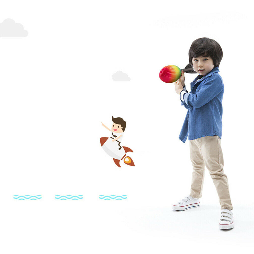 Rainbow Colorful EPP Maual Hand Throwing Rocket Kids Party Favors Toys