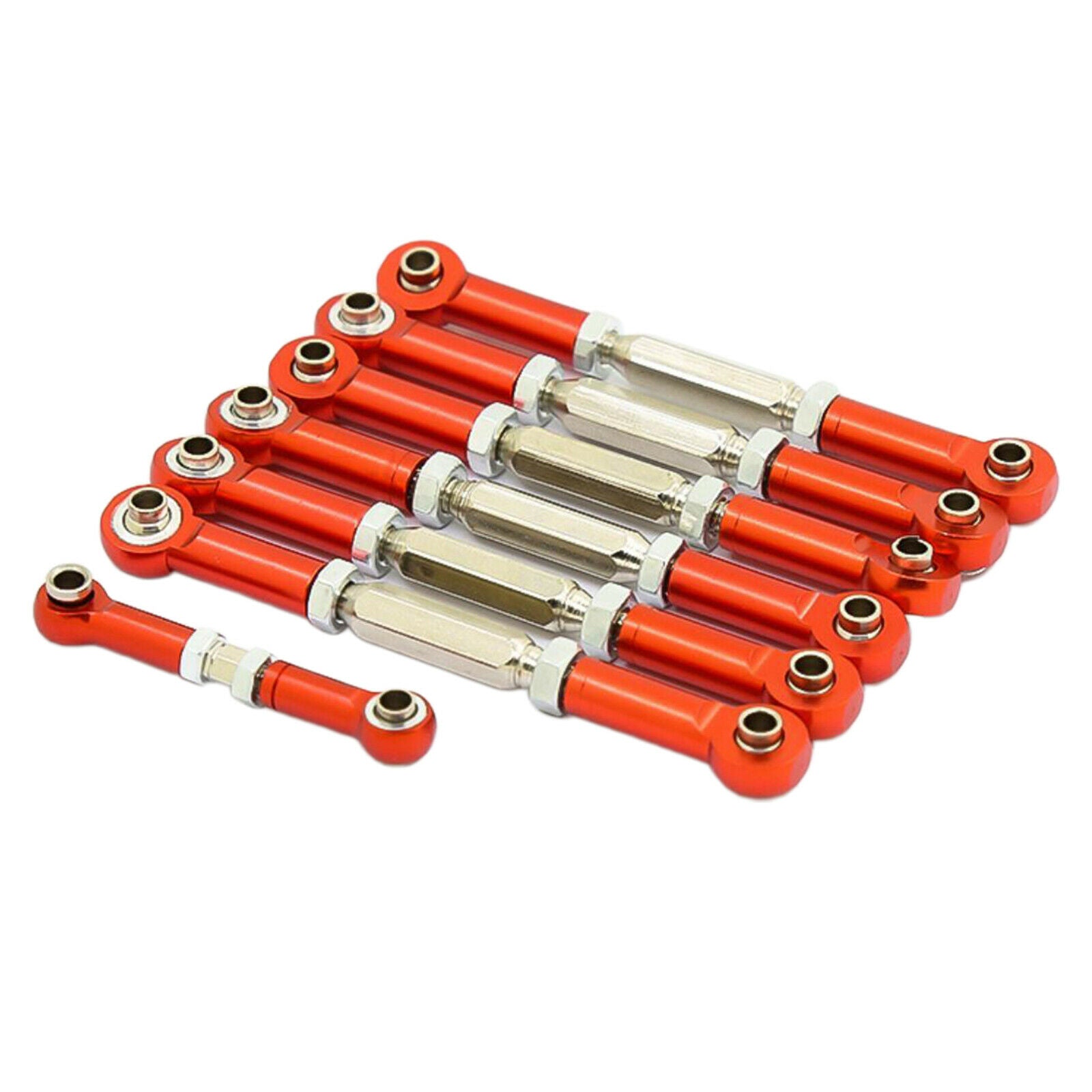 Full Set of Tie Rods Turnbuckles 3644 Fits Traxas Slash 2WD RC Car Red