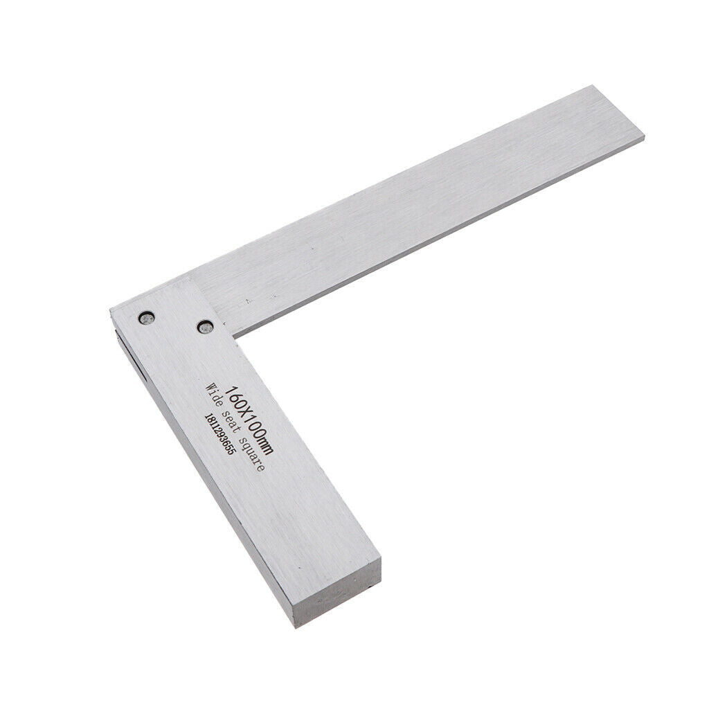 90 Right Stainless Steel Angle Square Ruler Machinist Precision Carpenters