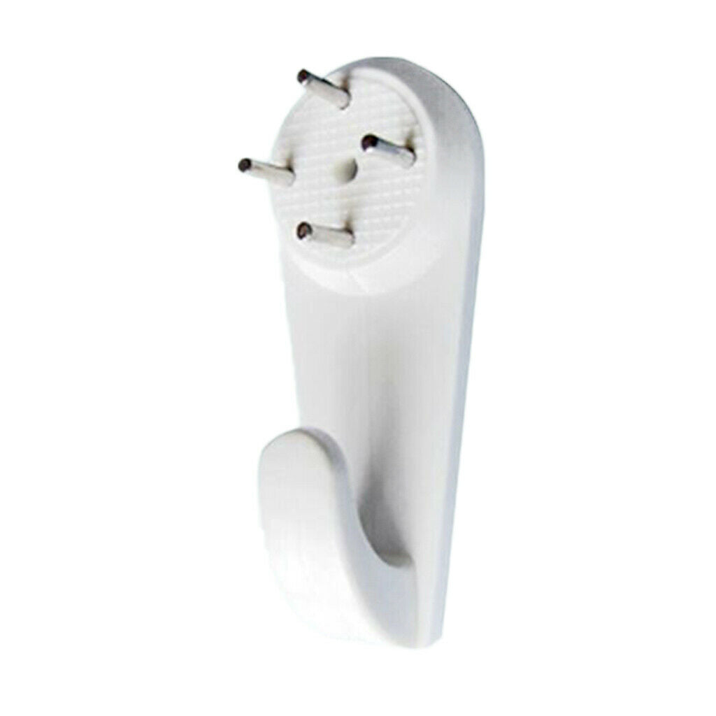 30 pieces Plastic Hard Wall Hooks Picture Frame Hanging Hooks & Nails Set