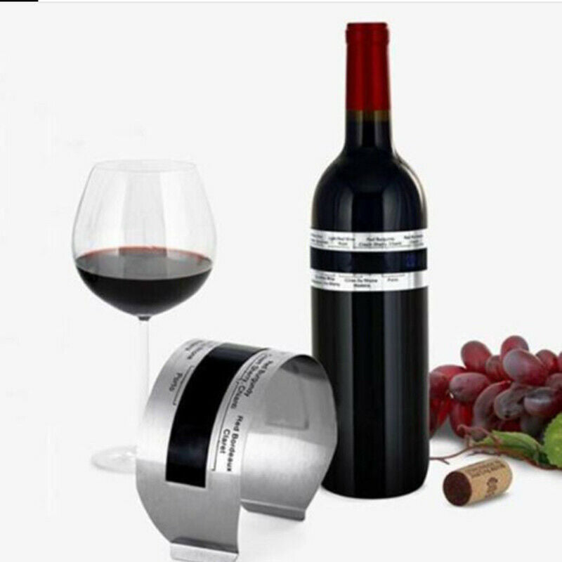 1pc Stainless Steel Bottle Wine Thermometer LCD Display Checker Bracel.l8