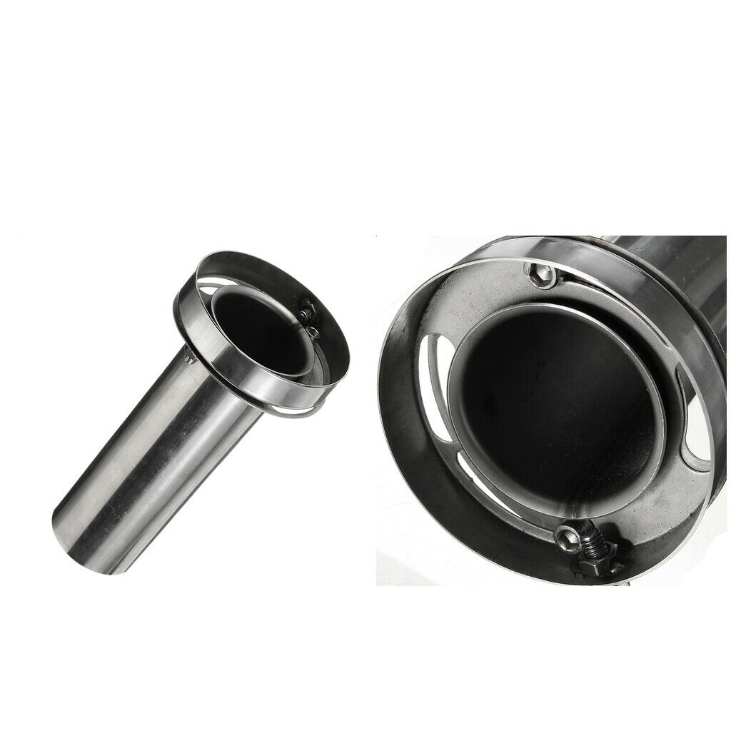 2Piece Insert Removable Stainless Round Exhaust Tip Silencer Muffler 3.5inch