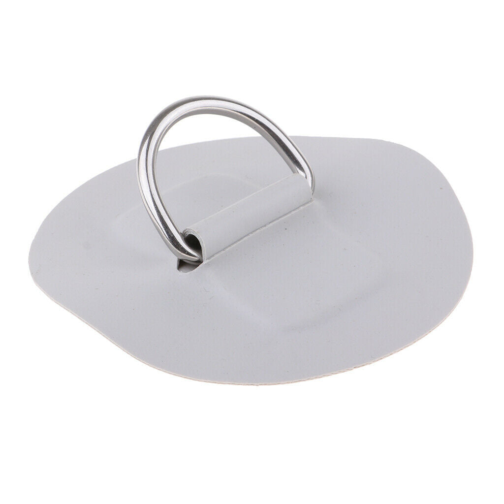 4 Pieces Stainless Steel D-ring Patch for Inflatable Boat Dinghy Kayak 7cm