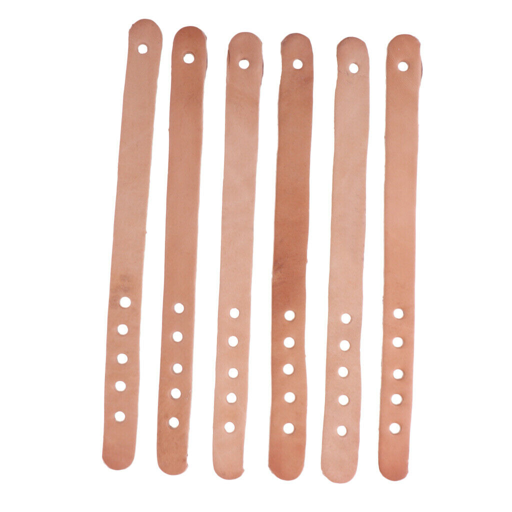 6pcs Pool Eight Ball Billiard Table Pocket Rail Track Slide Leather Belt Set