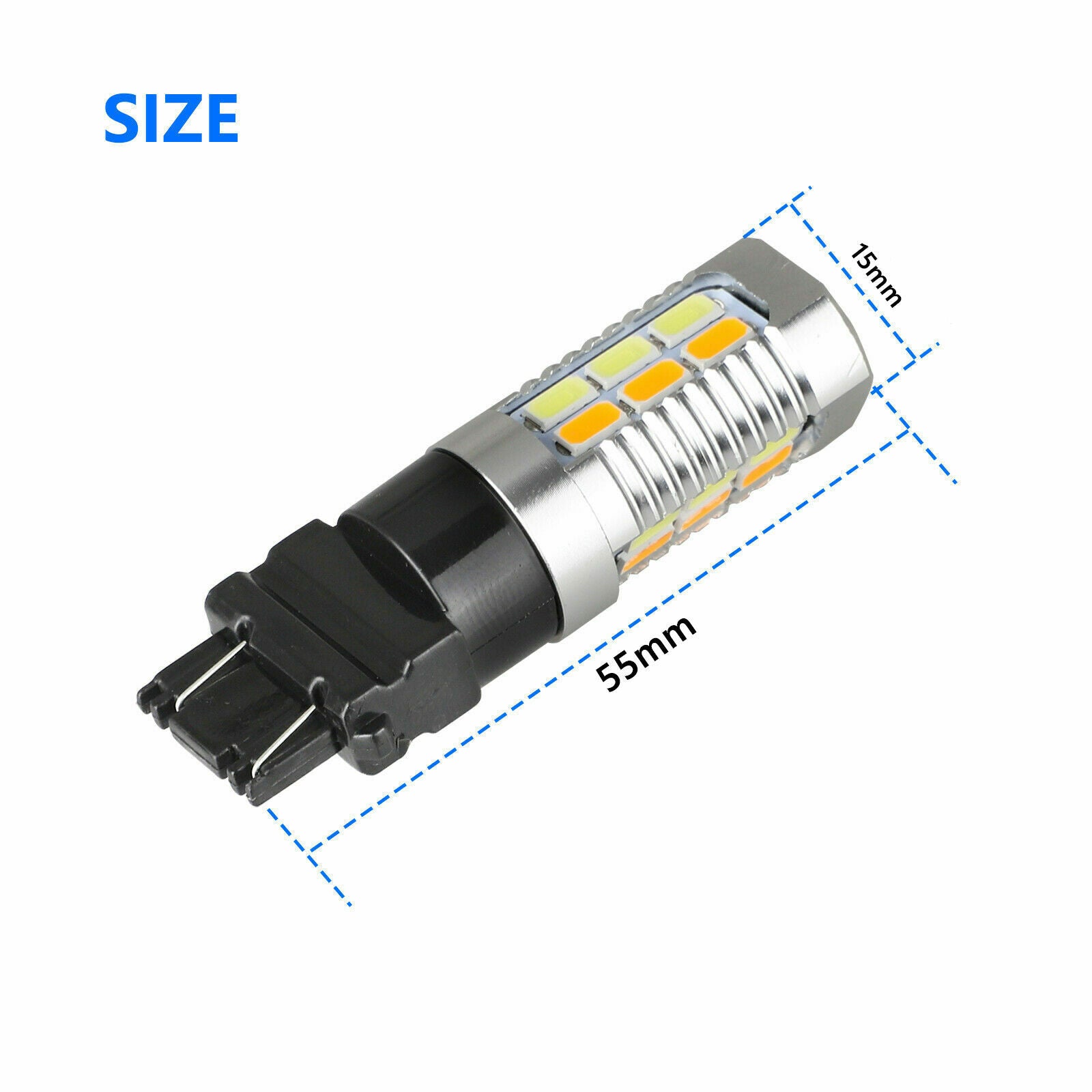 2X 3157 3757 Switchback 22LED High Power Turn Signal Lamp Light Bulb Amber/White
