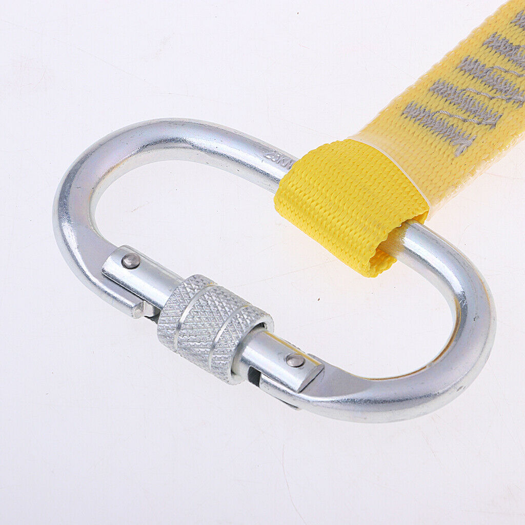 Outdoor Rock Climbing Lanyard Hardness Fall Protection Rope with Snap Hooks