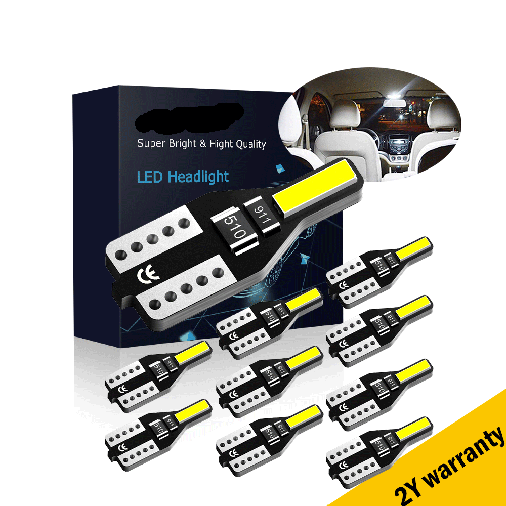 10X LED T10 501 194 W5W 7020SMD Car CANBUS Error Free Wedge Light Bulb White New