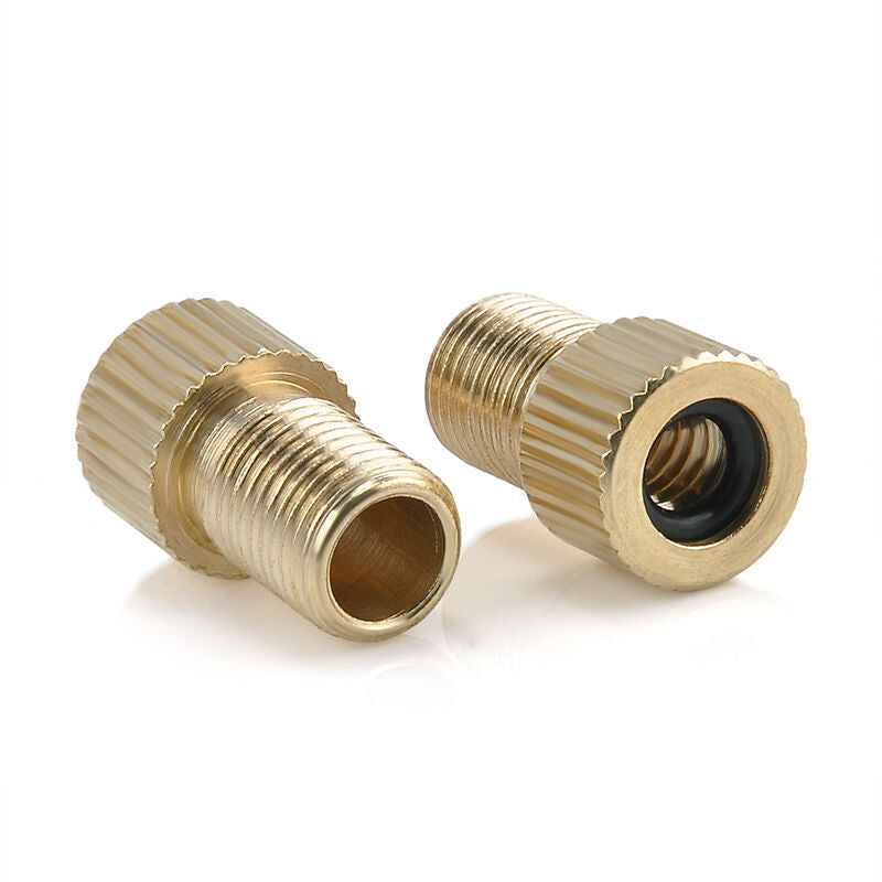 2PCS Bicycle Pumps Presta to Schrader Road Bike Valve Adapter Converter Tube