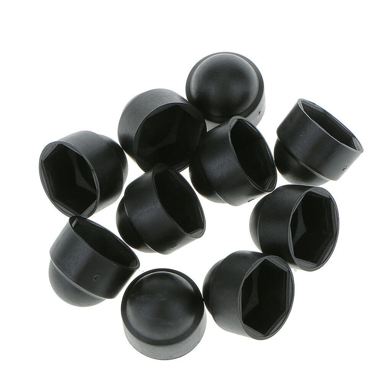 20 Pcs Hexagon Bolts Nuts Cover Caps- Black - Premium Nylon - M8 14x15mm