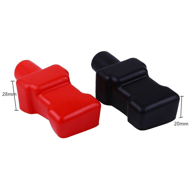 2pcs Car Battery Terminal Insulator Wire Connectors Cap Covers Protector Rubber