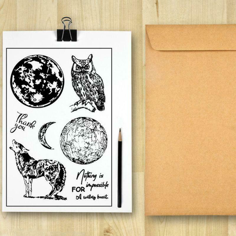 Owl Wolf Silicone Clear Seal Stamp DIY Scrapbooking Embossing Photo Album Decor