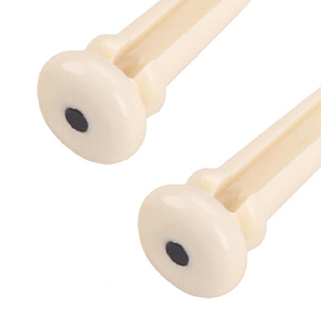 Musically 4pcs Plastic Acoustic Bridge Pins + Saddle For Beginners