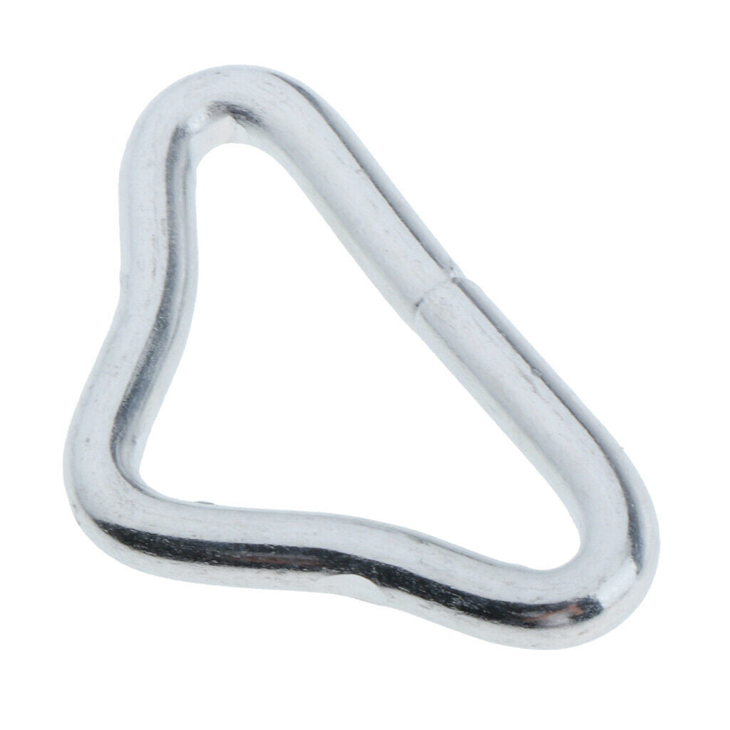 10pcs Silvery Triangle Rings Buckle
