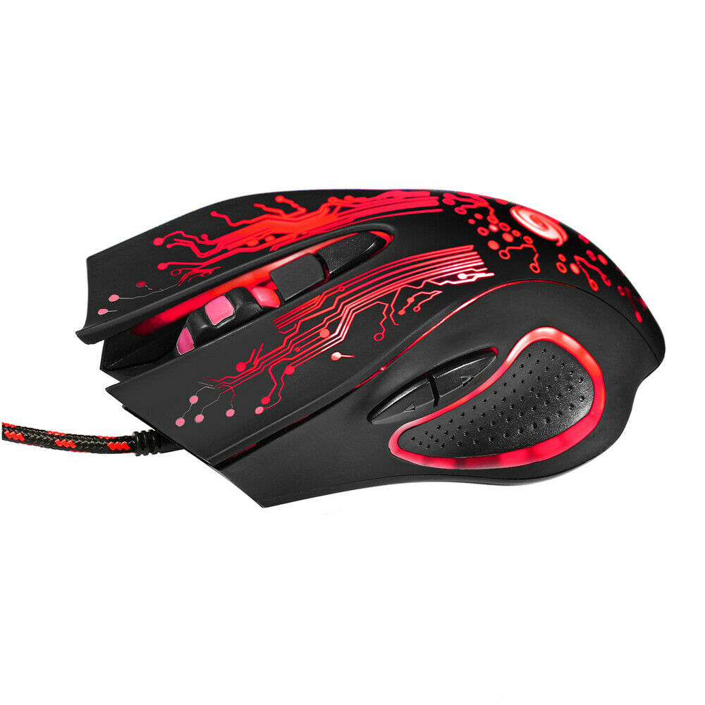 USB Wired LED Light Optical Gaming Mouse For Computer PC Gamer Backlight Mice