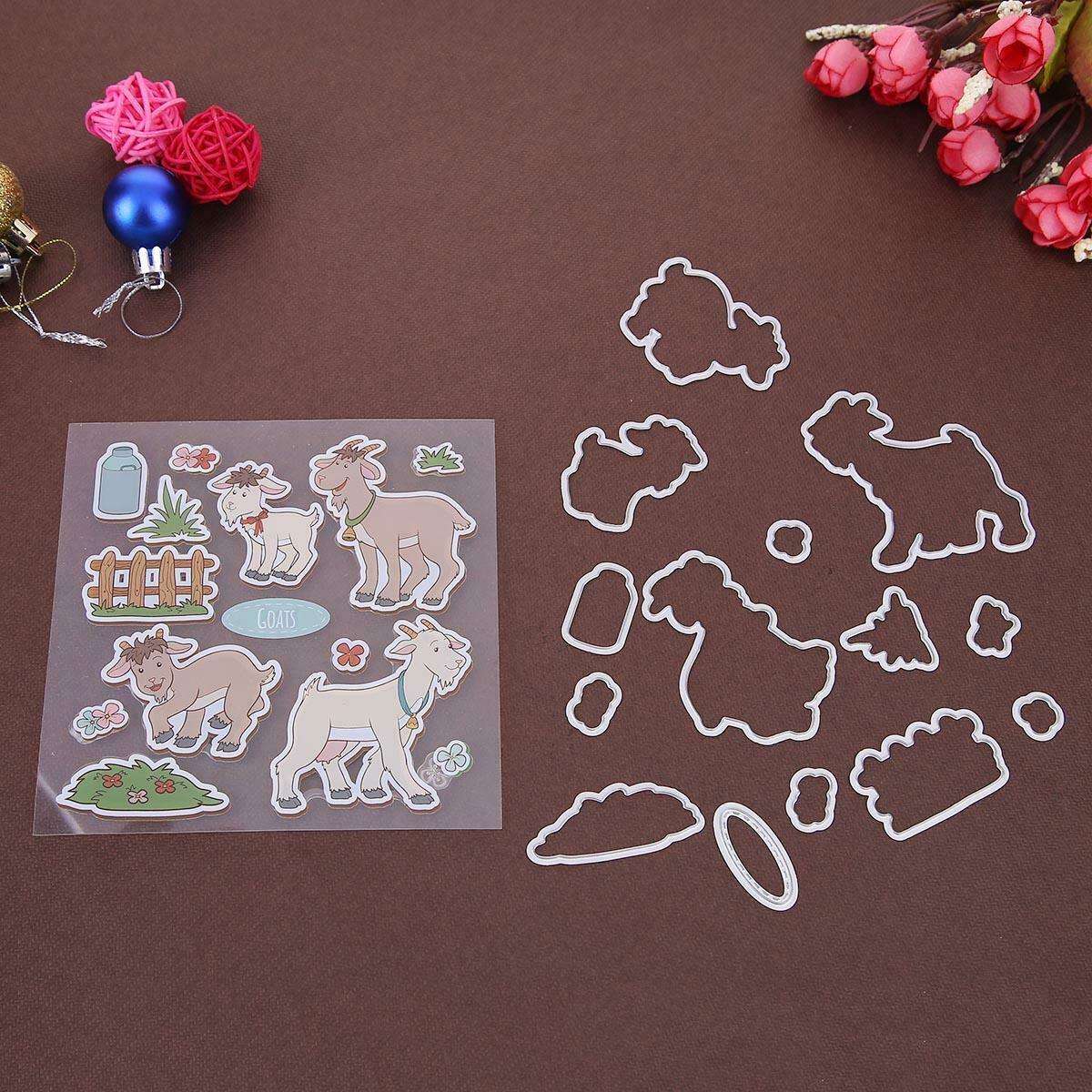 Goat Silicone Stamps Carbon Steel Cutting Dies Stencil Scrapbook Album @
