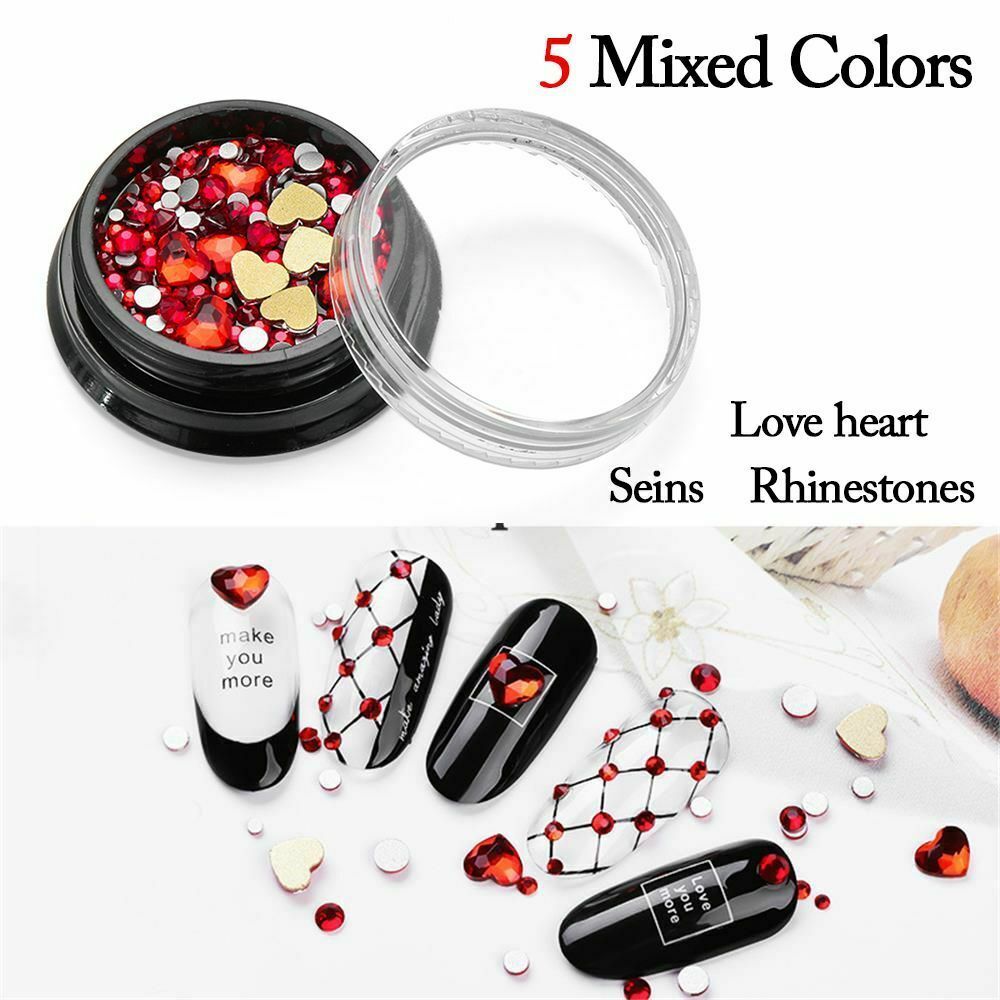 Stone Nail Glitter Sequins Mixed AB Rhinestone Crystal Gems Face Body Adornment