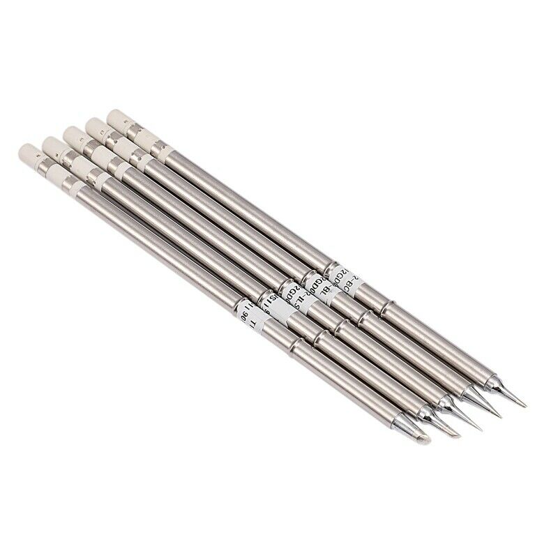 5Pcs/Lot Series Solde Iron Tips for HAKKO T12 Handle DIY Kits LED Vibration SwA4