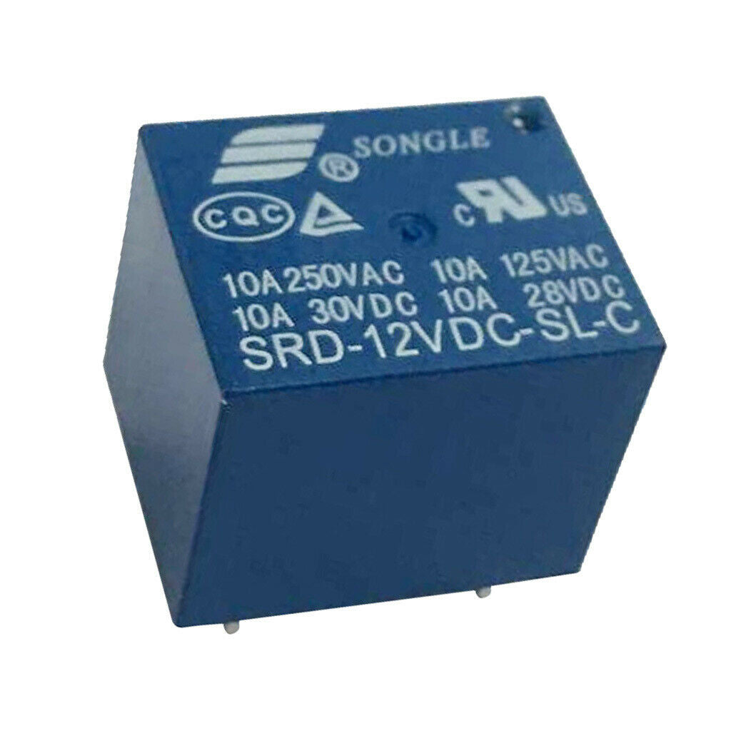 10x SONGLE 12 V 1 CH relay SRD 12 VDC SL C 250 V AC 30 V DC 5 pin