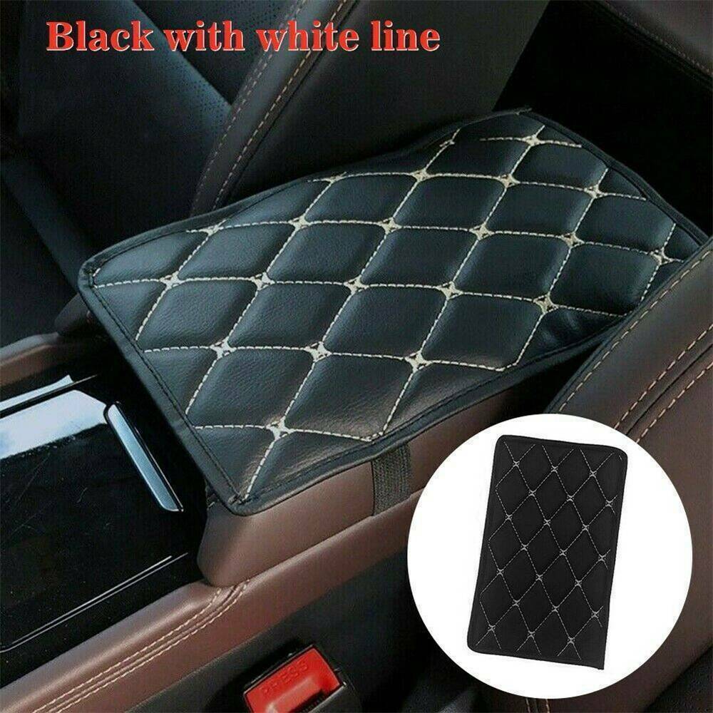 US Car Leather Armrest Pad Cover Auto Center Console Box Cushion Mat Accessory