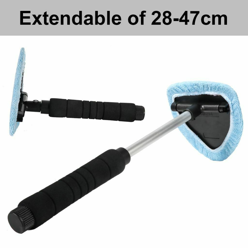 Windshield Windscreen Wiper Car Glass Window Cleaner w/ 2 Microfiber Pads