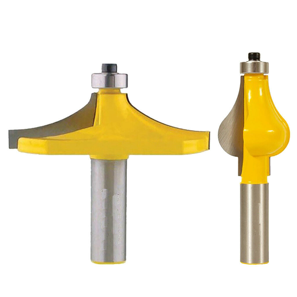 2Pcs 1/2-Inch Traditional Handrail Router Bit Ogee Rail and Flute Cutter