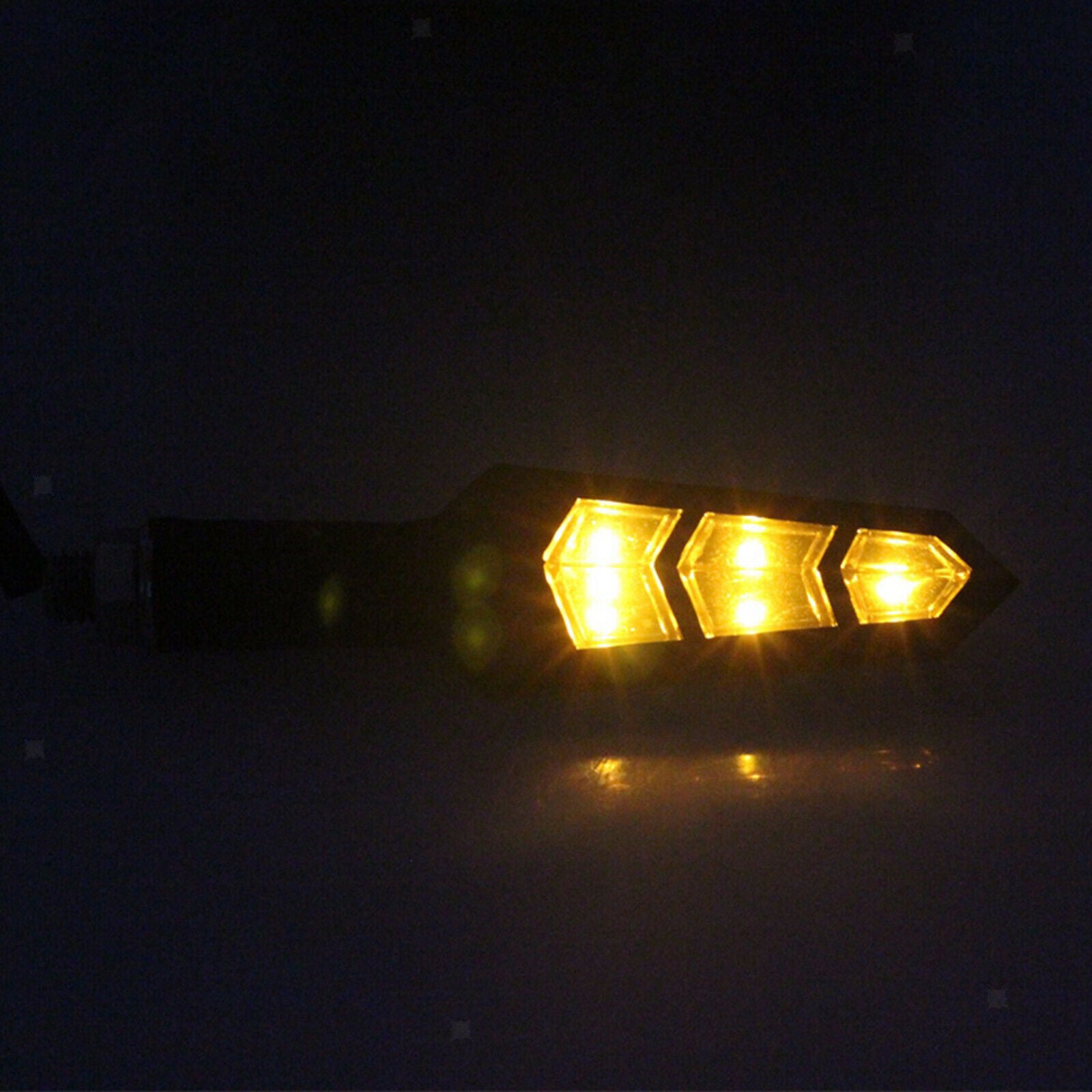 Turn Signal Lamp Amber 6 LED Turn Signal Light Lighting Accessory Black
