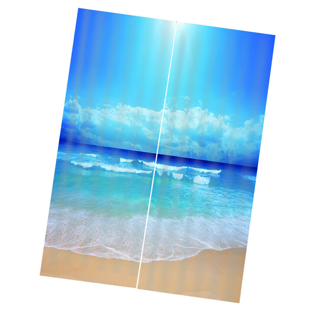 Seaside Scenery Landscape Blackout Curtains for Living Room Style-3