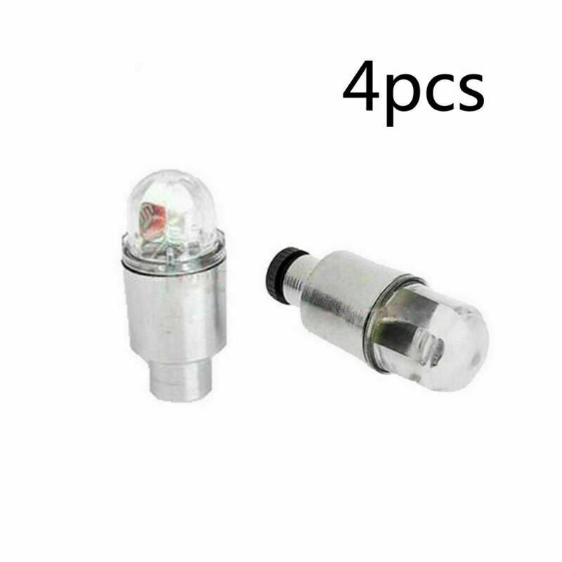 4pcs Car Auto Blue Wheel Tire Tyre Air Valve Stem LED Light Caps Cover Accessory