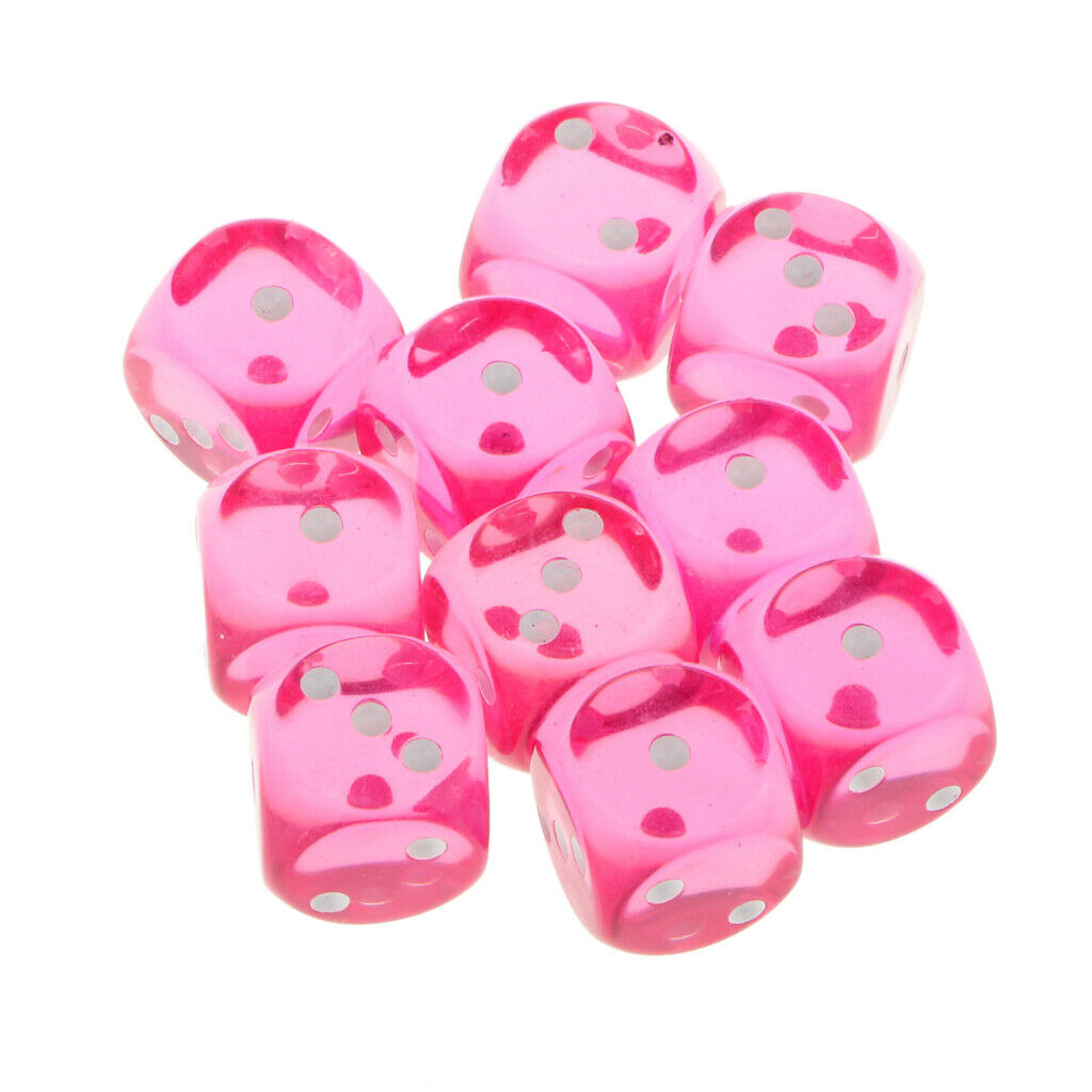 50x Spotted 6 Sided Dice for Board Game DND Roleplaying KTV Fun Toys Prop