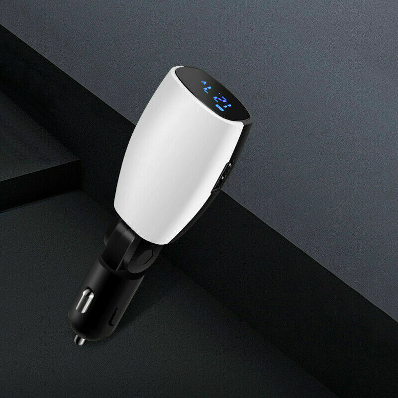 12V 3.1A Dual USB Car Cigarette Lighter Adapter Charger +LCD Screen 90Â° Rotation