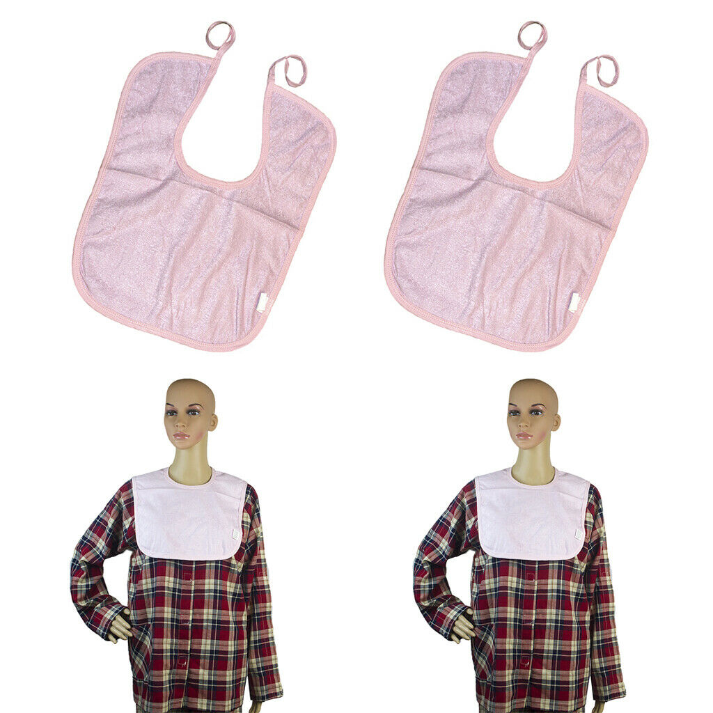 Adults Eating Bibs - 40x30 cm - Premium Bamboo Fiber Apron - 2 Pieces
