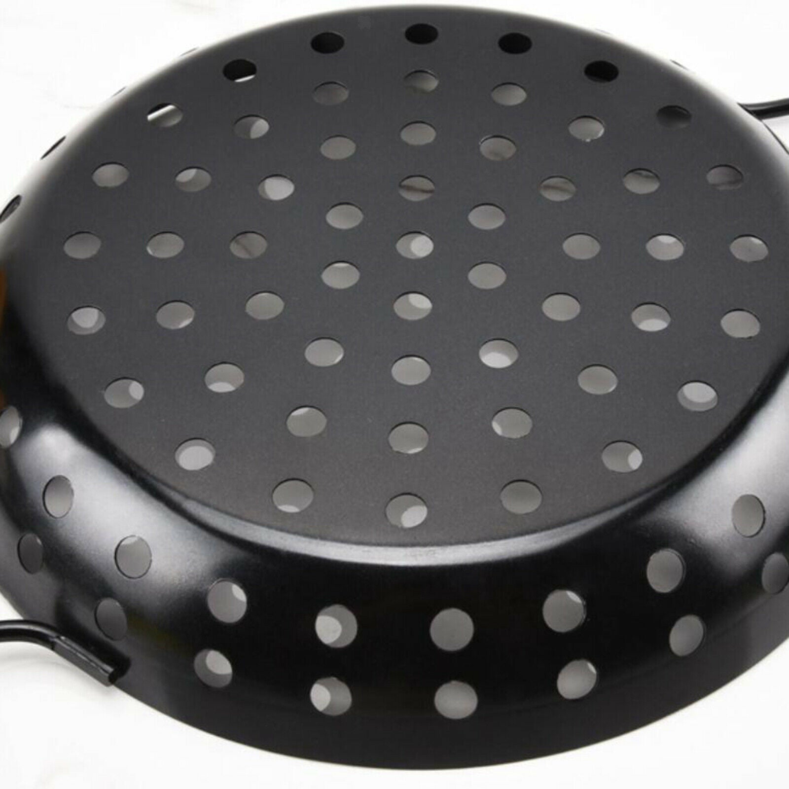 Carbon Steel BBQ Grill Pan Veggie Fruit Non-Stick Coating Pizza Tray Party