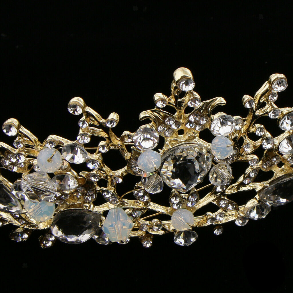 Bridal Wedding Crown Tiaras Earring Set Women and Girls Banquet Party Decor