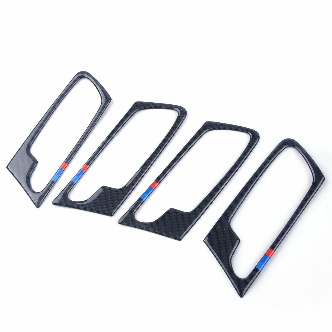 fit for BMW X5 E70 2008-13 Carbon Fiber Interior Door Handle Frame Trim Cover as