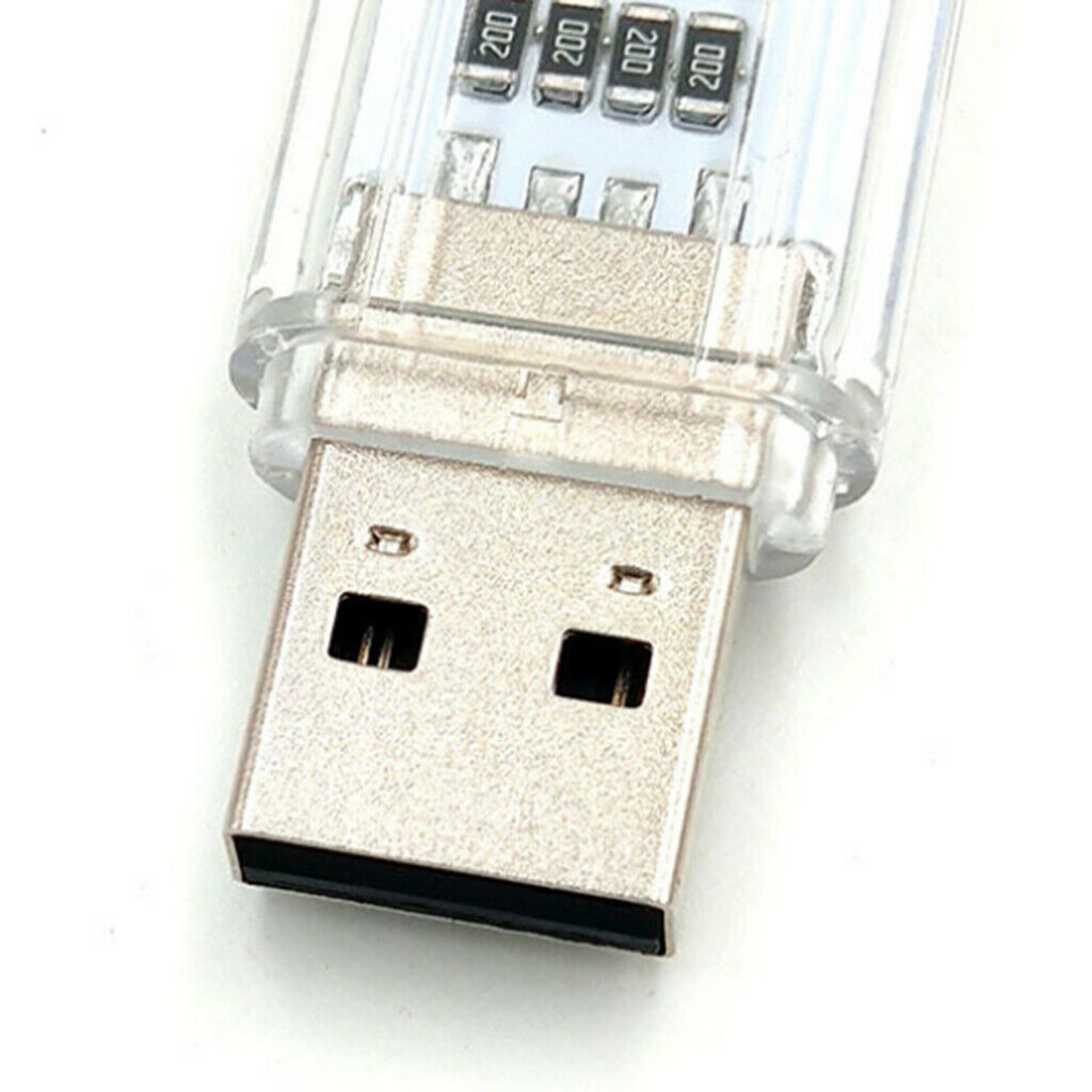 Mini Pocket USB LED Night Light 8 LEDs 5V Bulb Lamp for Reading White