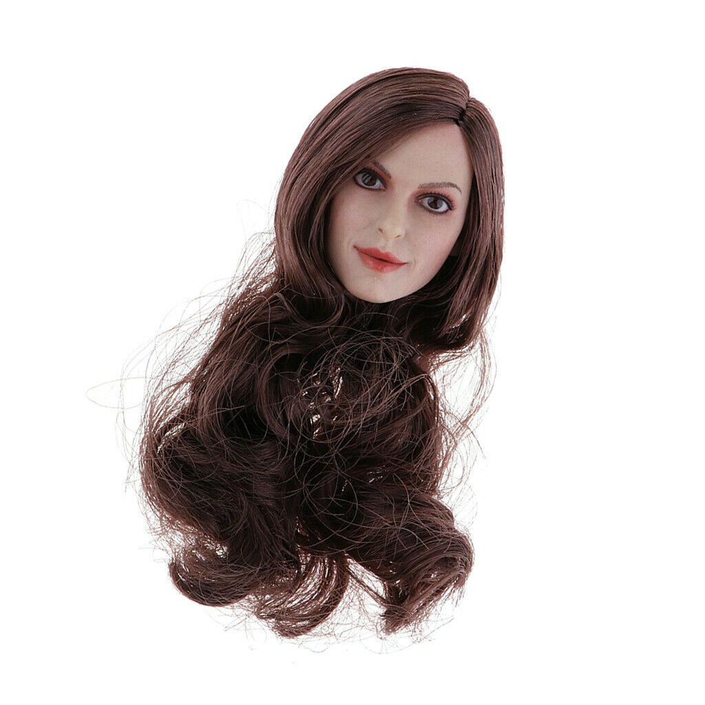 1/6 Scale Female Head Sculpture with Hair for 12'' Phicen Kumik Figures A