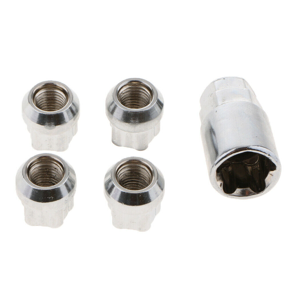 Set of 4 12x1.5 Factory Style Replacement Chrome Lug Nut Wheel Locks Fits for ,