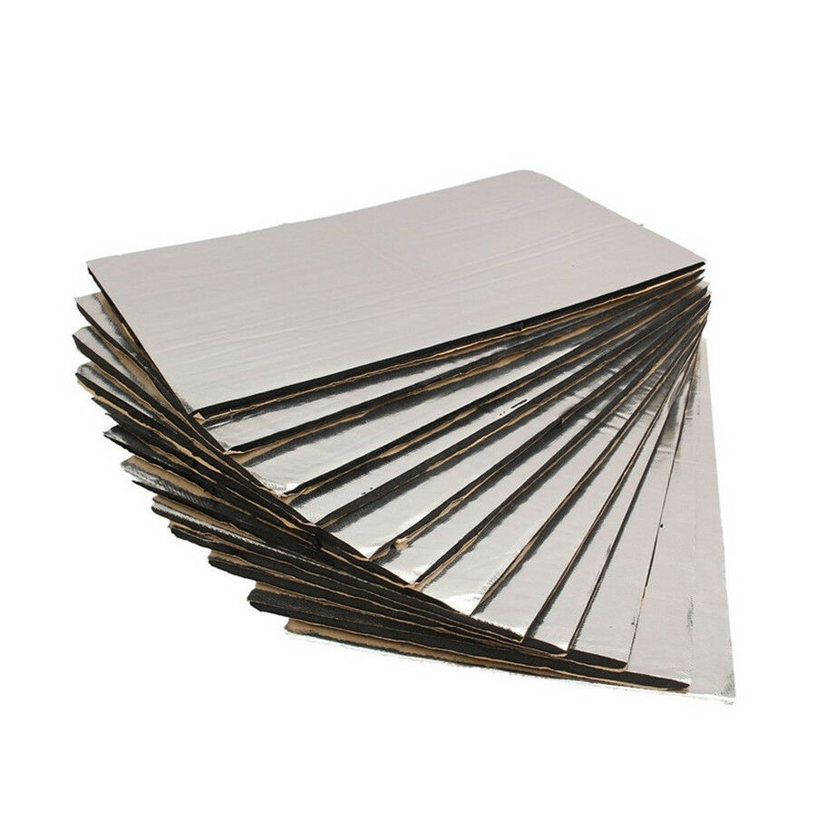 12Pcs 10mm Car Hood Floor Sound Heat Noise Insulation Closed Cell Foam 50cm*30cm