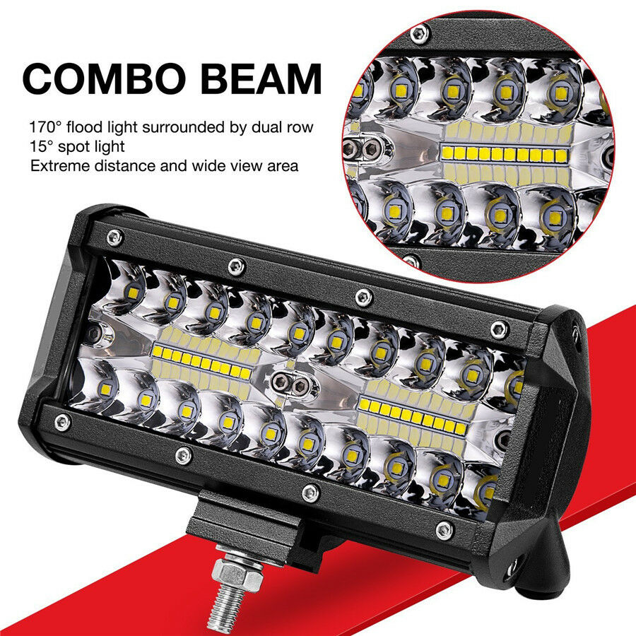 6" 120W 12000LM Car Off-Road Driving Fog Lights Spot Flood Combo LED Work Light