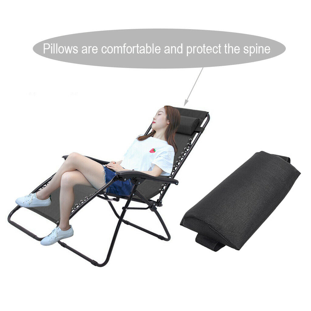 8Pcs Folding Chairs Removable Head Cushion Pillow for Outdoor Sun Lounger